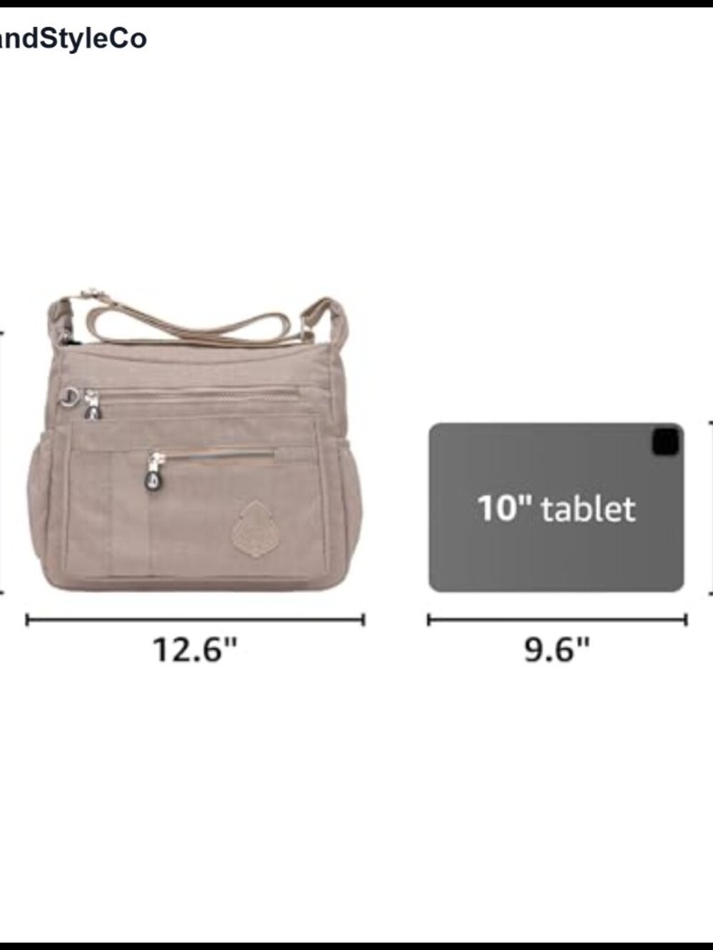 Nylon Waterproof Crossbody Bag Women Shoulder Purse Adjustable Strap Lightweight - Picture 2 of 6